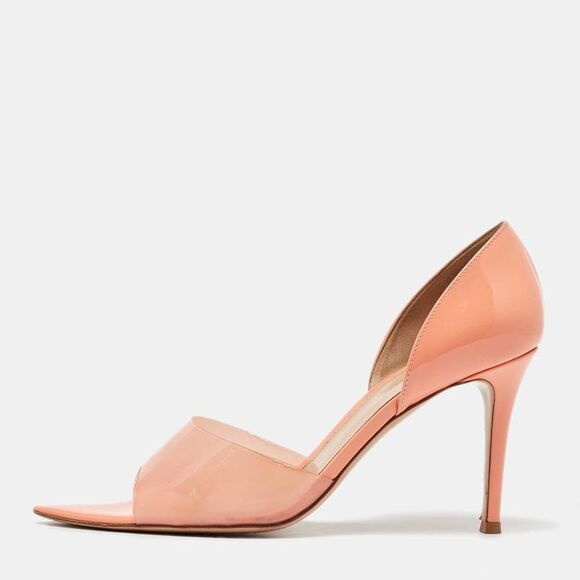 Coral Orange Pvc And Patent Leather Bree Pumps Size 40,New Products : American Fashion Style Bags On Sale